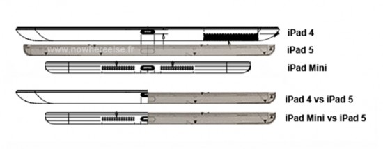 iPad 5 Schematics comparison