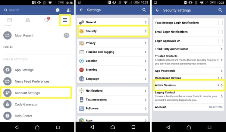 Facebook Active Sessions 1
